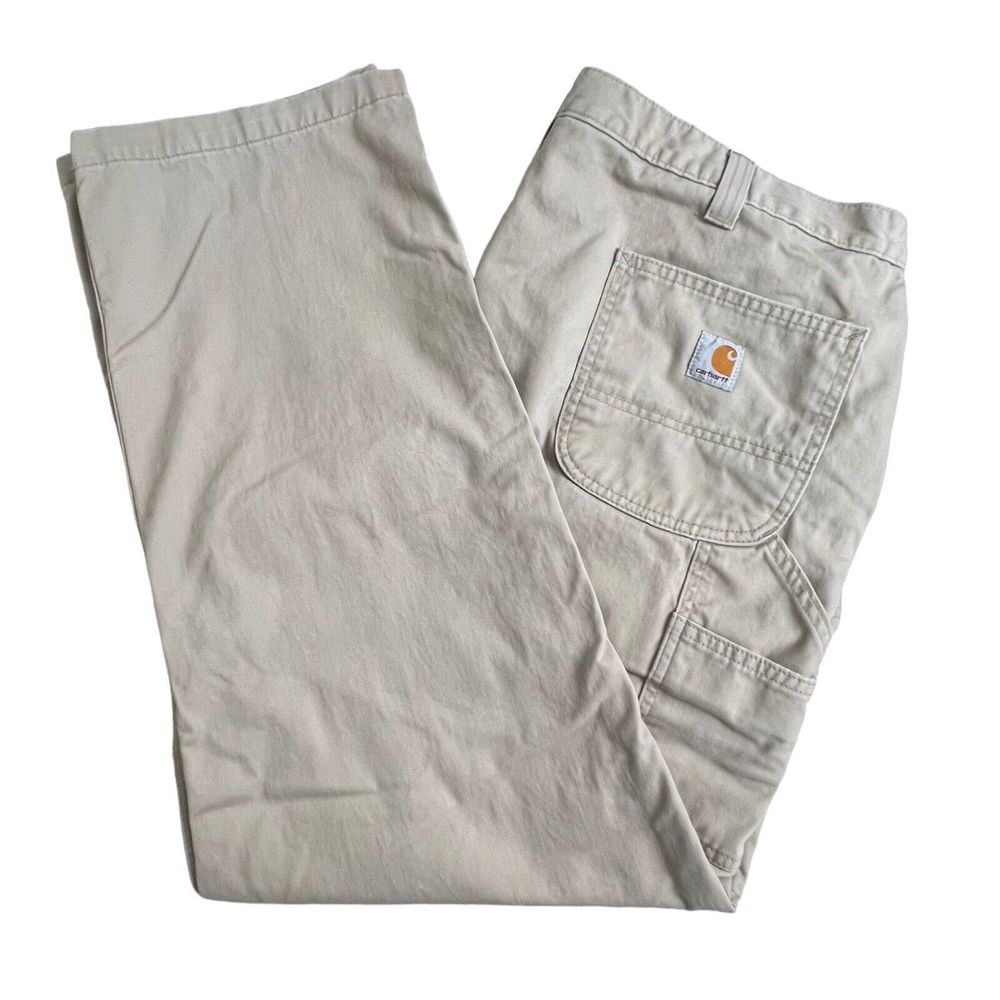 Carhartt Mens Tan‎ Relaxed Fit Carpenter Pants 44 X 30.5